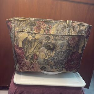 DVF  travel bag  overnight  weekender tapestry  green red pink blue   like new